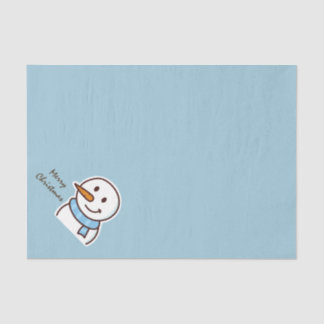Papel De Seda Boneco de Neve de Natal