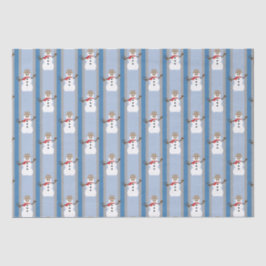 Papel De Seda Boneco de Neve Divertido e Elegante Detetive