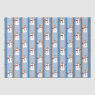 Papel De Seda Boneco de Neve Divertido e Elegante Detetive