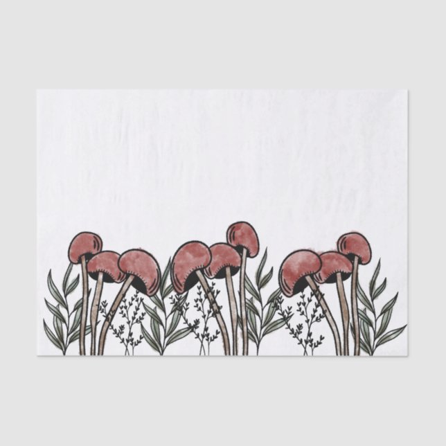 Papel De Seda Bonés Red Mushroom (Frente )