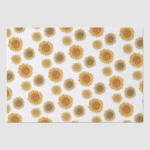 Papel De Seda Bonita Elegante Boho Farmhouse Amarelo Girassol