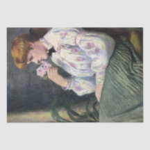 Bonita Mulher Cheirando Cheiro de Flores (Reverifi