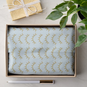 Papel De Seda Bonito Azul, Glitter Dourado Glam Eyelashes