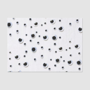 Papel De Seda Bonito engraçado preto e branco dos olhos Googly