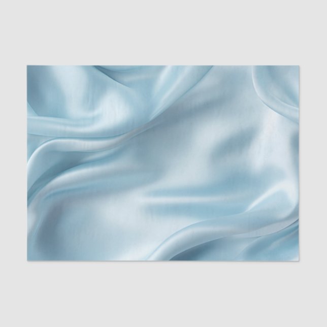 Papel De Seda Bonito Feminina Light Blue Faux Satin (Frente )