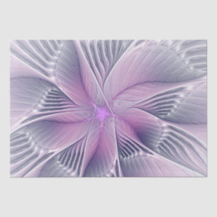 Papel De Seda Bonito Flor Rosa Moderna Abstrato de Arte Fractal