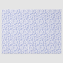 Papel De Seda Bonito Floral Azul e Branco