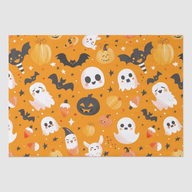 Papel De Seda Bonito Halloween (Frente )