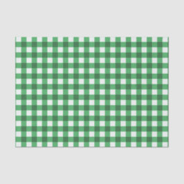 Papel De Seda Bonito padrão de verificação de Gingham Verde