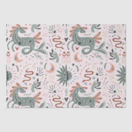 Papel De Seda Bonito padrão para crianças de cor rosa-d-água mod