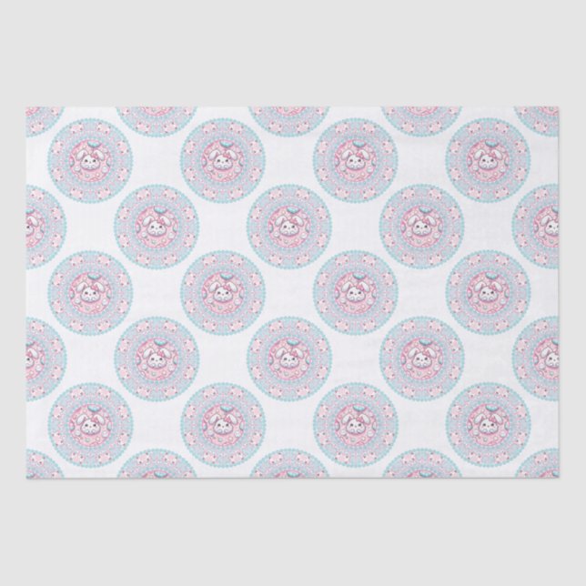 Papel De Seda Bonito Pastel Candy Kawaii Cony Bolinhas Mandala (Frente )