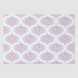 Papel De Seda Bonito Pastel Kawaii Bunny Dot Mandala Retro Ogee