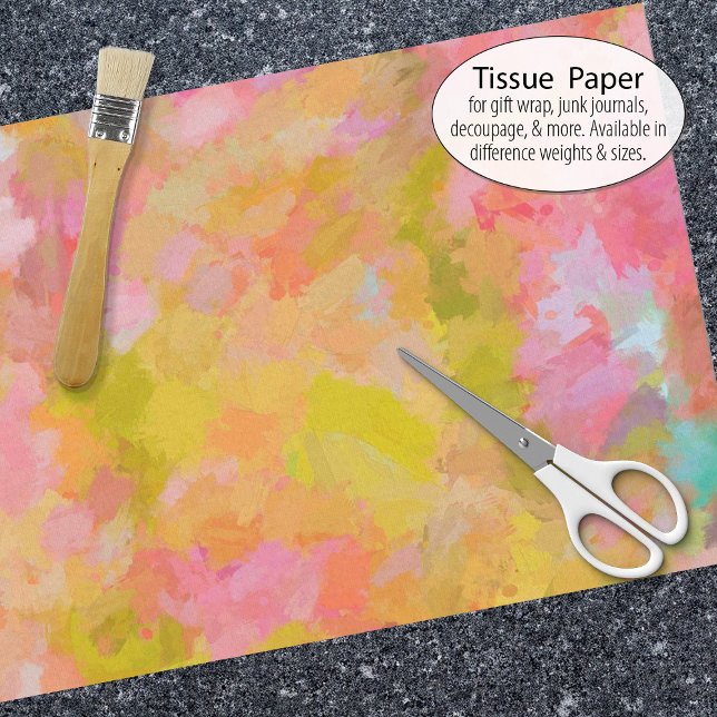 Papel De Seda Bonito pintura a Abstrato rosa (Tissue paper for gift wrap and decoupage)
