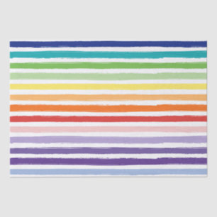 Papel De Seda Bonito Rainbow Stripe Patterno Aniversário