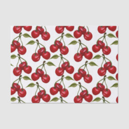 Papel De Seda Bonito Red Cherry Watercolor