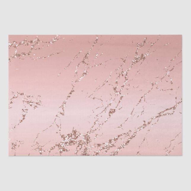 Papel De Seda Bonito Rosa Dourado com Listras (Frente )