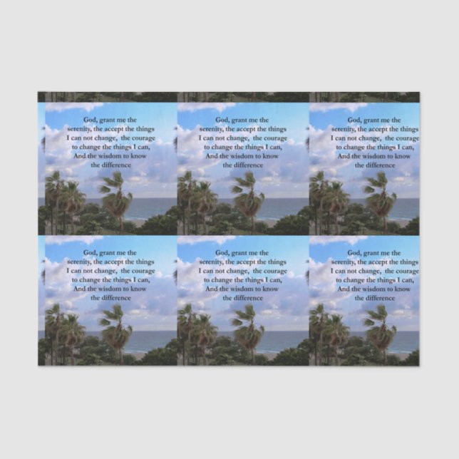 PAPEL DE SEDA BONITO SERENITY REYER PALM TREE PHOTO DESIGN (Frente )