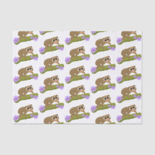 Papel De Seda Bons e felizes loris em desenhos animados