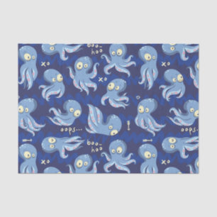 Papel De Seda Boo Octopus Blue Kids Clothing & Décor