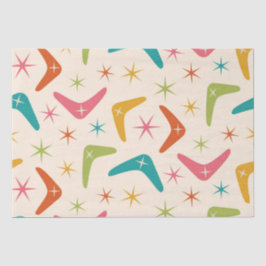 Papel De Seda Boomerang de meio século com Starbursts Retroativo