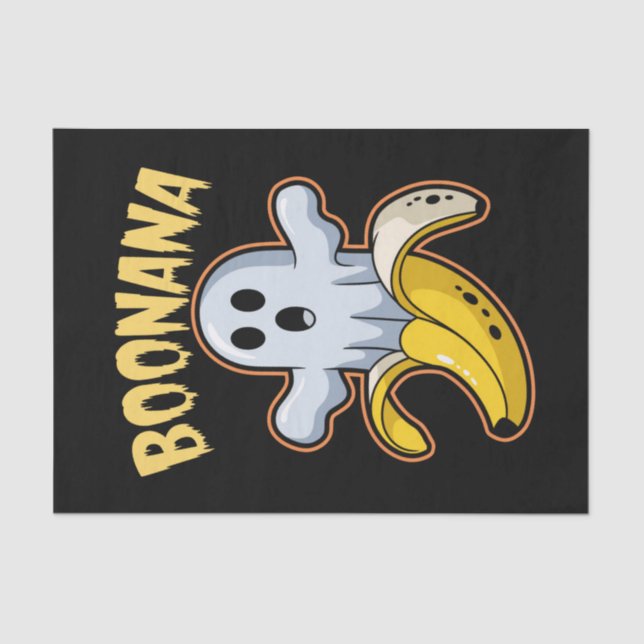 Papel De Seda Boonana Cute Ghost Banana Halloween (Frente )