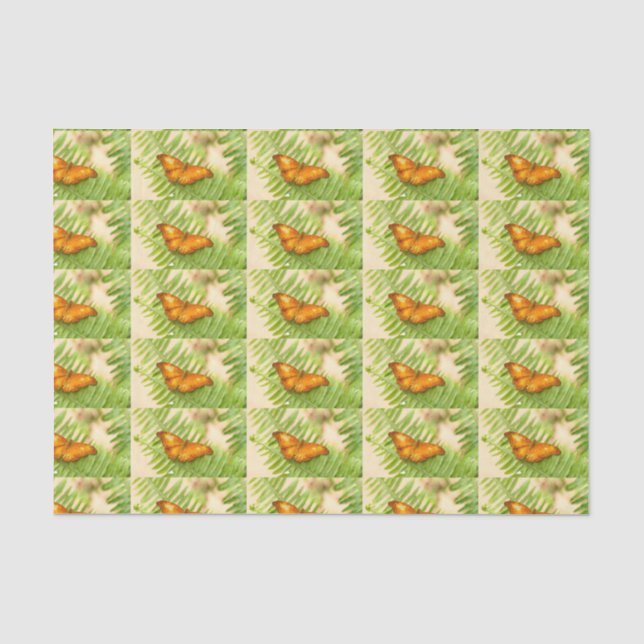 Papel De Seda Borboleta de cruzador laranja (Frente )