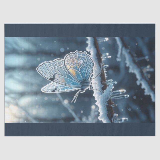Papel De Seda Borboleta de inverno (Frente )