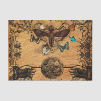 Papel De Seda Borboleta do Victorian de Steampunk do Grunge