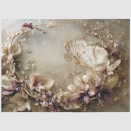 Papel De Seda Borboleta & Floral, Arranjo Oval Botânico