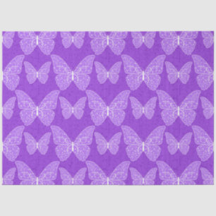 Papel De Seda Borboleta Floral Natural Roxa Moderna de Luxo