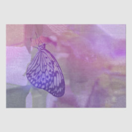 Papel De Seda Borboleta Impresso Púrpura Textura de Pastel Aquar