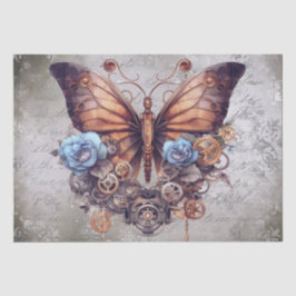 Papel De Seda Borboleta Steampunk