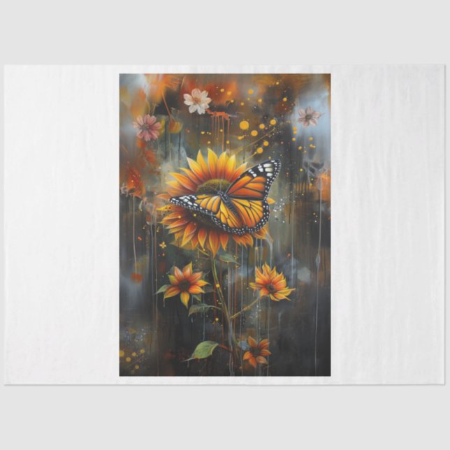 Papel De Seda Borboleta Sunflower (Frente )