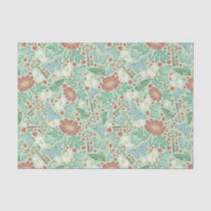 Papel de Seda Borboleta Vintage Chaves Antigas Mar