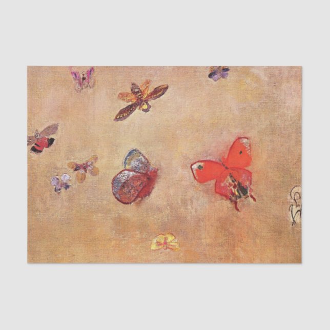 Papel De Seda Borboletas (2) por Odilon Redon (Frente )