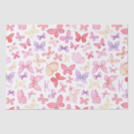 Papel De Seda Borboletas Amarelas Roxas Rosas