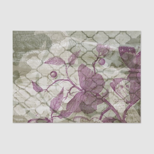 Papel De Seda Borboletas árabes III (Frente )