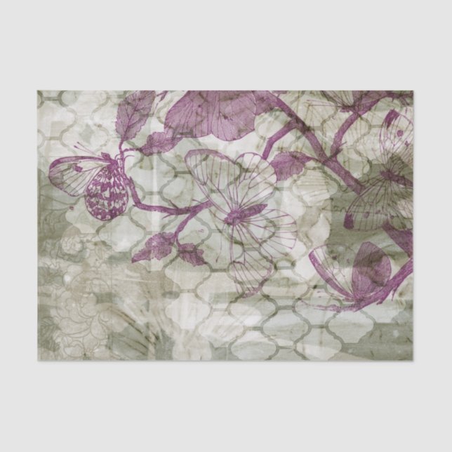 Papel De Seda Borboletas árabes IV (Frente )