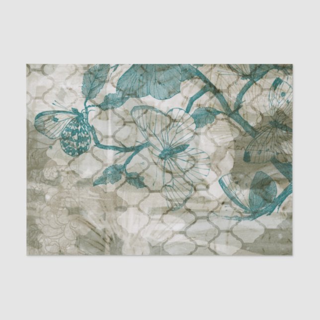 Papel De Seda Borboletas árabes VI (Frente )