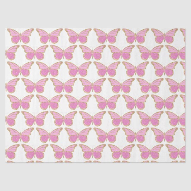 Papel De Seda Borboletas da Glitter Series Design 10 (Frente )