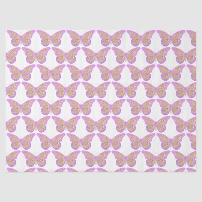 Papel De Seda Borboletas da Glitter Series Design 7 (Frente )
