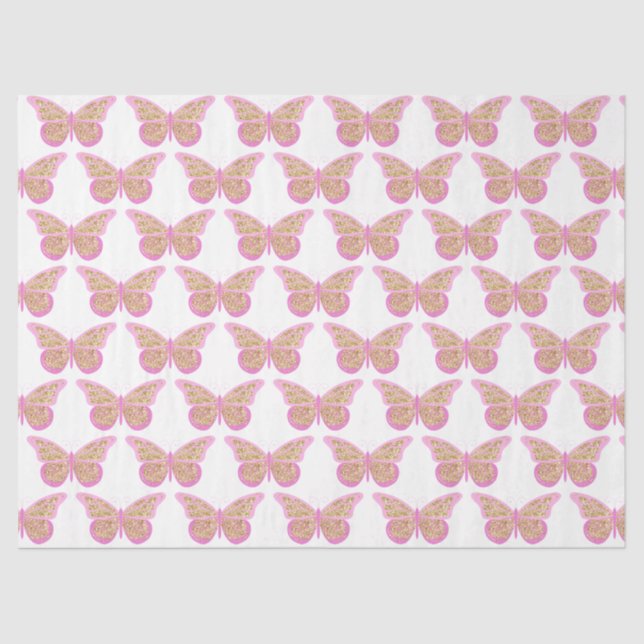 Papel De Seda Borboletas da Glitter Series Design 9 (Frente )