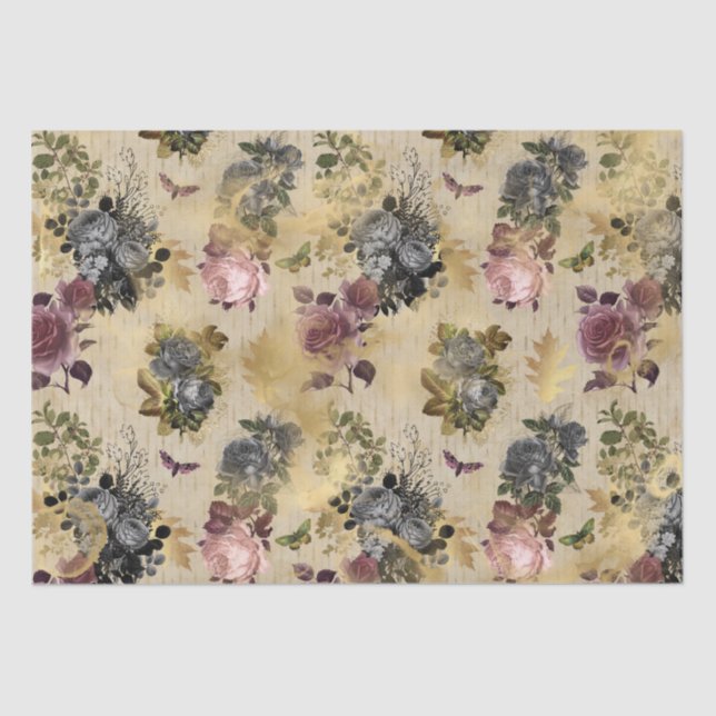 Papel De Seda Borboletas de outono (Frente )