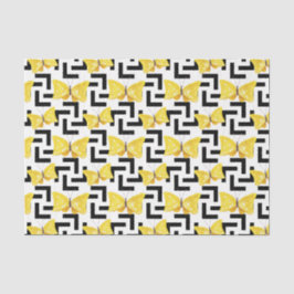 Papel De Seda Borboletas (Design 34 Série Amarelo/Laranja)