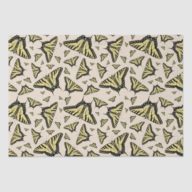 Papel De Seda Borboletas do Sudoeste Amarelo (Frente )