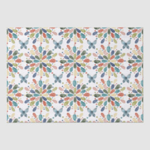 Papel De Seda Borboletas e flores de Abstrato