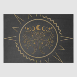 Papel De Seda Borboletas Elegantes de filigres de ouro.