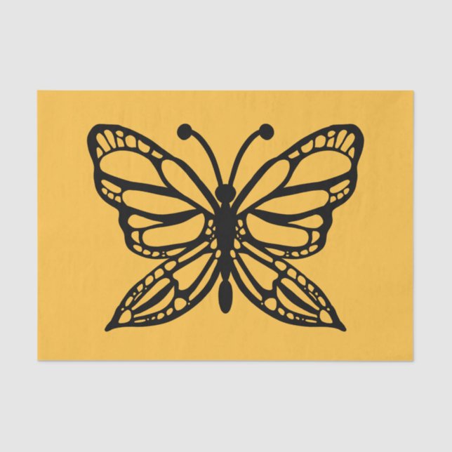 Papel De Seda Borboletas Natureza da Borboleta Monarca (Frente )