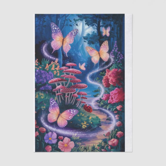 Papel De Seda Borboletas, Pavial da Noite Eetérea, (Frente )