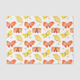 Papel De Seda Borboletas (Série Design 50 Amarelo/Laranja)